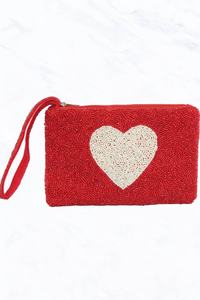 Pochette brodée artisanale en perles de rocaille, motif floral complexe, perles cousues à la main - Product Image 2