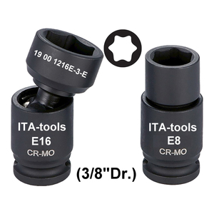 OEM ODM 3/8 "2-Way Impact Universal Star Socket con acabado de manganeso de fosfato Proveedor de Taiwán - Product Image 1