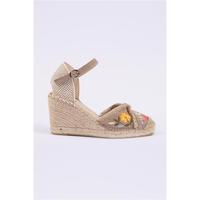 Espadrille à talon compensé fermé