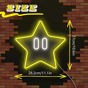 Lampe étoile néon style moderne - Design Mario - Product Image 6
