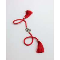 Pulsera Rakhi de Plata 92.5 con Ganesh Ji, Acabado Oxidado, 9 Pulgadas, Joyería Religiosa Unisex