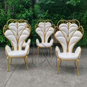 Chaise Trône de Mariés en Acier Inoxydable Premium avec Revêtement Blanc pour Scène de Mariage, Banquet, Événement - Fournisseur en Gros - Product Image 3