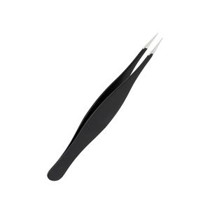 Pince à épiler pour cils de haute qualité en papier noir enduit, pointe pointue, en acier inoxydable, pour la beauté - Product Image 2