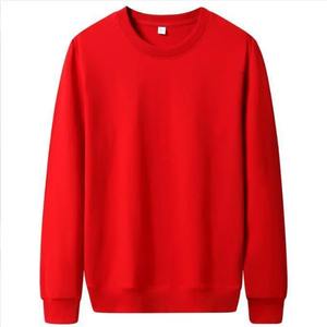 Nouveau tissu lourd hommes/femmes Style Simple sweats mode couleur unie O cou sweats à capuche amples pull décontracté hauts - Product Image 1