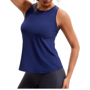 Camiseta sin mangas informal para mujer con Cuello clásico y ajuste amplio, perfecta para ropa de entrenamiento o actividades ligeras-Servicio al por mayor - Product Image 4