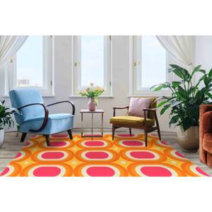 Tapis psychédélique rétro : design ondulé et étrange, décoration moderne pour la maison, tapis doux non tissé - Product Image 3