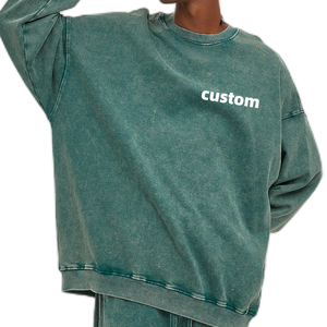 Sudadera con capucha de lavado de piedra de algodón 100% para hombre OEM sudadera de lavado ácido bordada de gran tamaño personalizada para invierno - Product Image 1