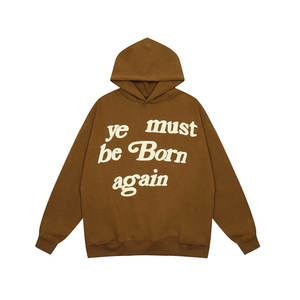 Manufacturer Custom LOGO Puff Printing Hoodies Basics Cotton <b>Blended</b> Thermal Hot Sale Premium Quality Puff Printing Hoodies - Product Image 1