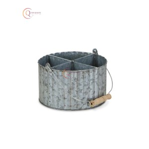 Supports de stockage d'épices galvanisés à la main élégants Forme ronde Look fantastique pour la maison et les ustensiles de cuisine Organisateur de stockage sur les meilleures ventes - Product Image 4