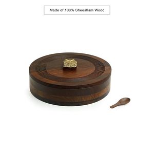 Organisateur d'épices de cuisine en bois naturel de haute qualité, écologique, durable, réglable en grosseur, compatible lave-vaisselle, compartimenté - Product Image 4