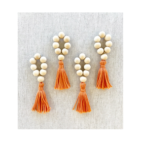 แหวนผ้าเช็ดปากมีพู่ทำจากไม้เชือกปอแหวนผ้าเช็ดปาก - Product Image 3