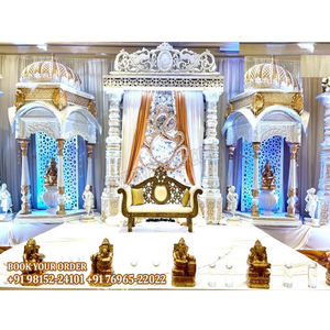 เวทีแต่งงานสไตล์มานาวารีดั้งเดิมของตกแต่งเวทีงานแต่งงานเเบบอินเดียใต้สวยงาม - Product Image 1