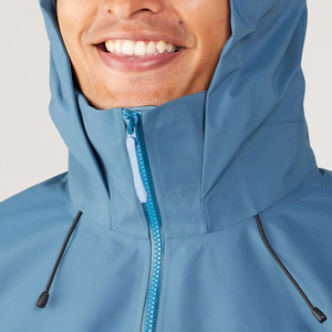 Vestes de ski sportives à capuche en tissu softshell polyester personnalisé avec poche zippée, légères, imperméables, grandes tailles pour hommes - Product Image 5