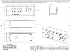 Barrette d'alimentation USB et Type-C 20W à charge rapide haute performance avec conception de table cachée pour le bureau et la maison - Product Image 4