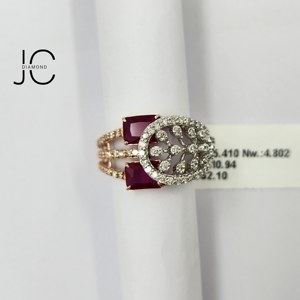 Elegant Ladies' Rose Gold Lab Grown Diamond <b>Rings</b> Stylish Design With IGI Certified <b>Man</b>-Made Diamonds - Product Image 2
