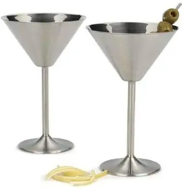 Gobelets de Martini résistants à la rouille uniques en acier inoxydable durables pour le travail artisanal des métaux pour les restaurants et les vignobles gastronomiques