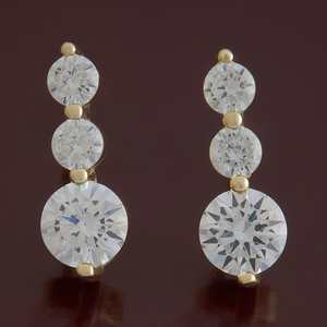 92.5 <b>Silver</b> <b>Drop</b> <b>Earrings</b> for Weddings-180613 - Product Image 1