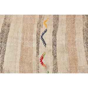 พรมตุรกีขนาด 2.6x10 ฟุต, พรมวินเทจแบบยาว, พรมขนสัตว์สีน้ำตาลล้วน - Product Image 4