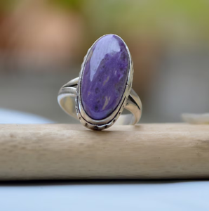Oval Cab Purple Sugilite Gemstone 925 Sterling Silver Statement <b>Ring</b> High Quality Natural Gemstone Jewelry for Spiritual Healing - Product Image 3
