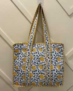 Vente en gros et fabrication à bas prix fourre-tout matelassé fleur épaule grande capacité sac en coton sac de shopping écologique sac cadeau - Product Image 2