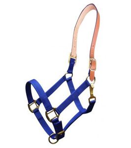 Cabestro de nailon de triple capa ajustable de alta calidad corona de cuero genuino estilo occidental Conchos decorativos 800-1100 Lbs caballos - Product Image 3