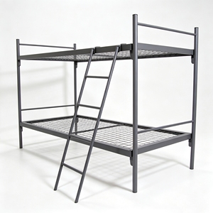 <span class=keywords><strong>Letto</strong></span> a <span class=keywords><strong>Castello</strong></span> in Acciaio Stabile con Scala Laterale e Ringhiere di Sicurezza per Alloggi - Product Image 3