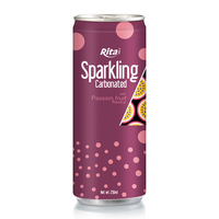 Bebidas de fábrica de Vietnam, bebida carbonatada, 250ml de agua brillante con sabor a fruta mixta