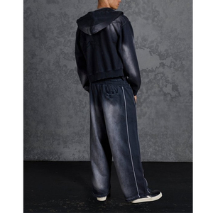 Ensemble de survêtement unisexe avec sweat à capuche zippé et pantalon de survêtement à jambe large, coupe ajustée, imprimé de haute qualité, respirant, taille XL pour l'hiver - Product Image 2