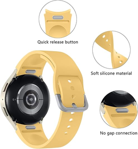 Correa de Repuesto de Silicona Suave Personalizada Coolyep de 20mm, Banda Deportiva para Smartwatch Samsung <span class=keywords><strong>Galaxy</strong></span> <span class=keywords><strong>Watch</strong></span> 5 y <span class=keywords><strong>6</strong></span> - Product Image 3