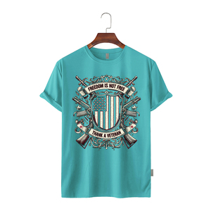 เสื้อยืดผู้ชาย ผ้าฝ้าย 100% ลายเรียบ ระบายอากาศได้ดี ถักทอ เป็นมิตรกับสิ่งแวดล้อม แห้งเร็ว สกรีนโลโก้ได้ ลำลอง แขนสั้น ไซส์ใหญ่ รับผลิตแบบ OEM - Product Image 1