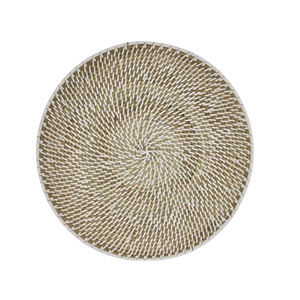 Wholesale Handicraft 100% Eco-friendly Rattan Bohemian Style <b>Round</b> <b>Placemat</b> Natural Color Handmade Vietnam Lavihexco LVWP-28023 - Product Image 3
