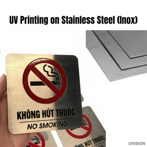 Letrero de Acero Inoxidable con Impresión UV Personalizada |   Código QR, Número de Habitación y Placa con Número de Casa - Product Image 4