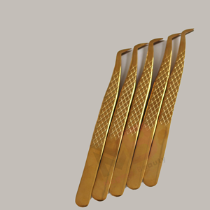 Meilleur ensemble de pinces à cils légères antidérapantes dorées, kit d'outils d'extension de cils pour débutants et professionnels, artistes de cils de niveau professionnel - Product Image 3