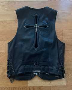 Fermeture à glissière gilet en cuir vestes moto véritable peau de vache Outback Biker Pakistan fait élégant gilet en cuir respirant - Product Image 2