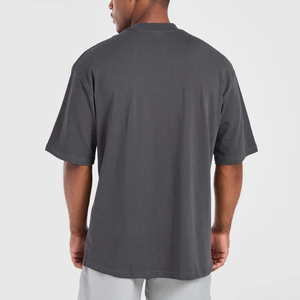 High Quality Luxury Heavy 100% Cotton Loose Fit Ringer <b>Men's</b> T-shirts Blank O-Neck Heavyweight Oversized Boxy T-shirt for <b>men</b> - Product Image 4