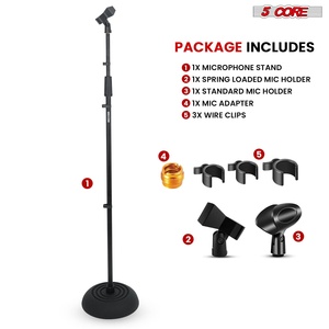 ขาตั้งไมโครโฟนแบบตั้งพื้น 5Core รุ่น Heavy Duty ปรับความสูงได้ สำหรับร้องเพลงบนเวทีและในสตูดิโอ - Product Image 6