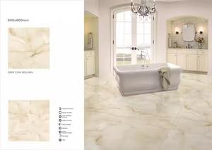 Collection Paris 600x600 Carreaux de sol en porcelaine polie brillante émaillée numérique 60x60 (24x24) Carreaux de sol vitrifiés au sel nano soluble - Product Image 6