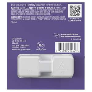 Crema Hidratante Facial con Retinol Olay, Crema de Noche Antienvejecimiento 24 MAX para Mujeres, Sin Perfume, Cuidado de la Piel Antiarrugas (1.7 oz) - Product Image 6