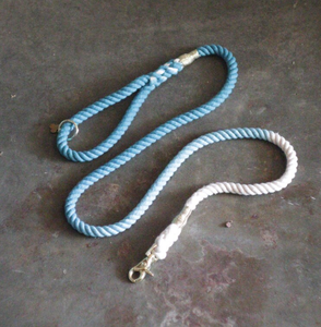 5FT 100% Cotton Rope Dog <b>Leash</b> - Multi-Color Gold Hardware - Hand Crafted Free Shipping Customized Colored Cotton Rope - Product Image 1
