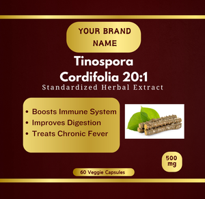 Capsules d'extrait de Tinospora Cordifolia Capsules d'extrait de plantes pures de haute qualité 100% - Product Image 2