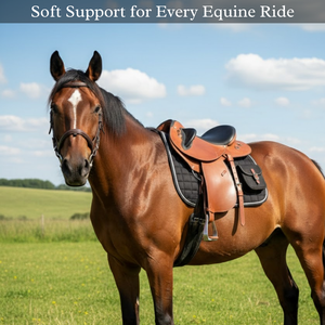 Sillín de caballo de cuero de raza media australiana de alta calidad 100% con accesorio de latón - Product Image 2