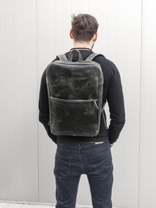 กระเป๋าทรงดัฟเฟิลกระเป๋าหนังแท้สีเทาสำหรับเดินทางไปทำงานกีฬาวิทยาลัยแฟชั่นวินเทจ - Product Image 4