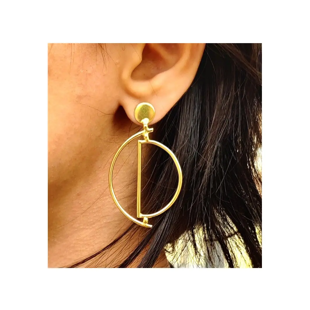 High Quality Brass Dangle Tribal Vintage Latest Artificial Earrings Ear Wearing Use Stylish Girl Made In India