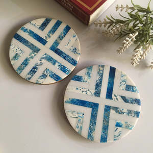 ถาดรองแก้วไม้อะคาเซียถาดเสิร์ฟงานศิลปะทำจากเรซินสำหรับตกแต่งโต๊ะ - Product Image 4