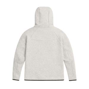 Conjunto Deportivo de Chaqueta con Capucha y Cremallera Completa y Pantalones Deportivos de Felpa Técnica para Hombre, Color Gris Claro, para Entrenamiento Atlético - Product Image 4