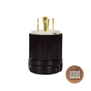 Hot sales NEMA L16-30P lock plug black and white color for machine