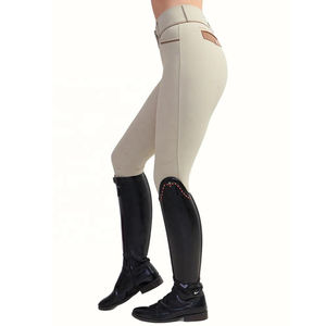 Pantalones de montar para niñas con logotipo personalizado al por mayor, ropa ecuestre, diseño ajustado para montar a caballo - Product Image 3