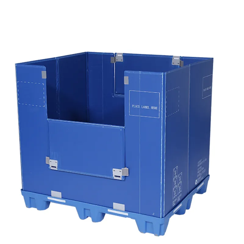 warehouse large foldable stackable storage bins with divider Honeycomb Sleeve Box