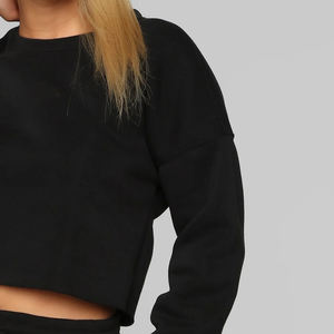 Sweat à capuche pour femmes en polaire douce respirante recadrée nouveau design OEM logo personnalisé/sweat à capuche de course léger et confortable pour femmes hiver - Product Image 3