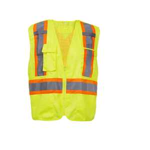 Gilet réfléchissant de sécurité routière personnalisable multicolore avec poches et fermeture éclair Construction Vêtements de sécurité réfléchissants - Product Image 3